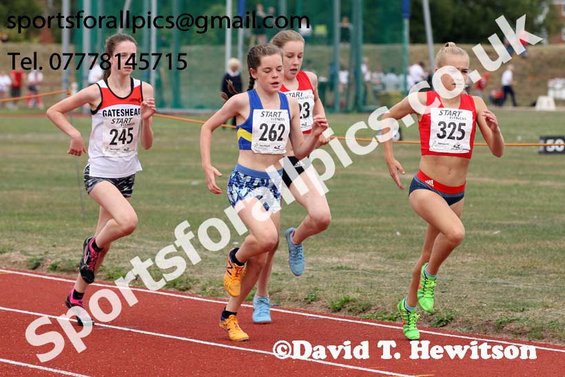 Girls under-15s 800 metres, 2018 Northern Under-17s/U-15s/U-13s Champs., Wavertree Athletics Centre, Liverpool. Photo: David T. Hewitson/Sports for All Pics